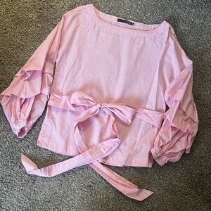 Pink Gingham Bow Top 🎀